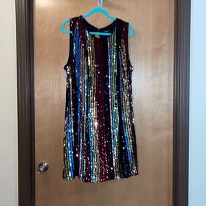 Torrid brand multi color sequin dress; Size 2 ( plus size 2x)